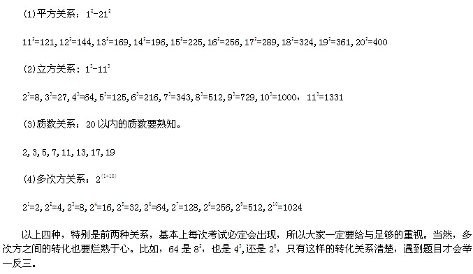 数字的运算关系